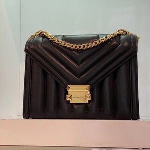 NWT Michael Kors Whitney Black crossbody handbag small